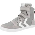Graue Hummel Stadil High Top Sneaker & Sneaker Boots mit Klettverschluss aus Veloursleder für Kinder Größe 40 