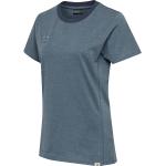 Blaue Kurzärmelige Hummel Move T-Shirts mit Insekten-Motiv aus Jersey für Damen Größe S 