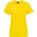 Neongelbe Sportliche Kurzärmelige T-Shirts mit Insekten-Motiv aus Baumwolle für Damen Größe L 