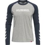 Reduzierte Blaue Langärmelige Hummel Legacy T-Shirts mit Insekten-Motiv aus Baumwolle für Herren Größe XXS 