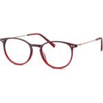 Rote Panto-Brillen aus Kunststoff für Damen 
