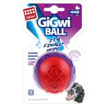 Gigwi Hundespielzeug Ball mit Quietschelement, Medium, blau / rot