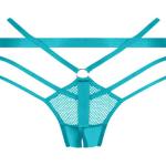 Blaue Sexy Hunkemöller Slips Ouvert aus Polyamid für Damen Größe XL 
