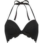 Schwarze Sexy Hunkemöller Push Up Bikinis aus Polyester in 65C mit Bügel für Damen 