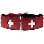 Rote Hunter Lederartikel Swiss Hundehalsbänder 