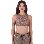 Animal-Print Hurley High Neck Bikinitops mit Leopard-Motiv aus Nylon für Damen 