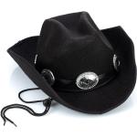 Silberne Buttinette Cowboyhüte aus Filz 58 für Damen Größe 3 XL 