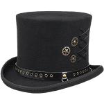 Schwarze Hutshopping Trilbies & Fedora-Hüte mit Australien-Motiv aus Leder 57 für Herren Übergrößen 