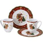 Hutschenreuther Happy Christmas red Set 4tlg. rot