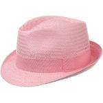 Reduzierte Rosa Hutshopping Strohhüte aus Stroh 55 für Damen für den für den Sommer 