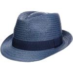 Blaue Hutshopping Strohhüte aus Stroh 61 für Damen für den für den Sommer 
