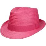 Fuchsiafarbene Hutshopping Strohhüte aus Stroh 57 für Damen für den für den Sommer 