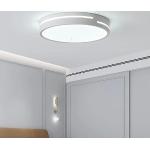 Reduzierte Weiße Minimalistische Runde LED-Deckenleuchten aus Rubberwood 