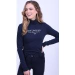 Marineblaue Rollkragen Damenpoloshirts & Damenpolohemden aus Jersey Größe XS 