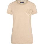 Sandfarbene Melierte Happy Valley Polo T-Shirts aus Baumwolle für Damen Größe L für den für den Frühling 