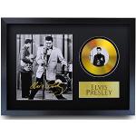 Reduzierte Goldene Elvis Presley Kunstdrucke matt DIN A3 mit Rahmen 