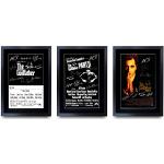 HWC Trading The Godfather Collection The Cast Al Pacino Marlon Brando Gifts gedrucktes Poster signiertes Autogramm Bild für Film-Fans – A3 gerahmt