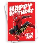 Beige Spiderman Geburtstagskarten DIN A5 aus Papier 