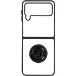 Schwarze Samsung Galaxy Z Flip 4 Hüllen Art: Hybrid Cases Matt aus Silikon mit Ständer 