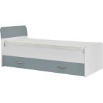 Blaue Skandinavische Betten mit Bettkasten aus Kunststoff mit Schublade 120x200 