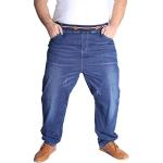 Blaue Loose Fit Stonewashed Jeans aus Denim für Herren Größe 7 XL 