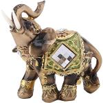 Reduzierte Grüne Asiatische 14 cm Elefanten Figuren aus Kunstharz 