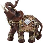Bunte Asiatische 10 cm Elefanten Figuren aus Kunstharz 