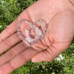Rosa Fußkettchen aus Kristall mit Rosenquarz 