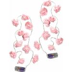 Reduzierte Rosa Blumenmuster LED Lichterketten aus Kunststoff batteriebetrieben 
