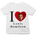 Weiße Motiv Lewis Hamilton T-Shirts für Herren Größe M für den für den Sommer 