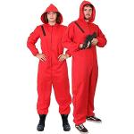 Rote Bankräuber-Kostüme aus Gummi für Herren Größe XS 