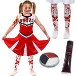 Rote Cheerleader-Kostüme für Kinder 