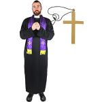 Schwarze Priester-Kostüme für Herren 