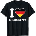 Schwarze Deutschland I Love T-Shirts für Damen Größe S 