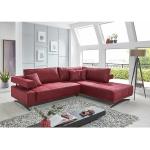Reduzierte Rote ALEA L-förmige Polstermöbel aus Textil Breite 250-300cm, Höhe 50-100cm, Tiefe 200-250cm 