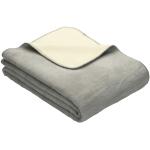 Silbergraue Unifarbene IBENA Rechteckige Decken aus Textil 