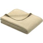 Beige Unifarbene IBENA Nachhaltige Rechteckige Decken aus Baumwolle maschinenwaschbar 150x200 