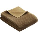 Braune IBENA Rechteckige Wohnmäntel & Decken mit Ärmeln aus Baumwollmischung maschinenwaschbar 150x200 