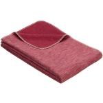 Rote Unifarbene IBENA Bio Nachhaltige Baumwolldecken aus Baumwolle 140x200 