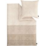 Cremefarbene IBENA Bettwäsche Sets & Bettwäsche Garnituren mit Reißverschluss aus Baumwolle maschinenwaschbar 135x200 