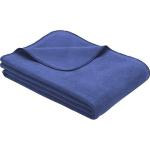 Blaue Unifarbene IBENA Baumwolldecken aus Baumwolle 150x200 