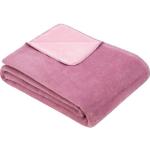 IBENA Wohndecke »Jacquard Decke Dublin«, praktische Wendedecke, rosa, Mischgewebe, rosa-dunkelrosa