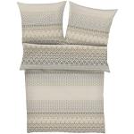 Beige IBENA Bettwäsche Sets & Bettwäsche Garnituren mit Ornament-Motiv mit Reißverschluss aus Baumwolle 135x200 