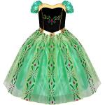 Grüne Bestickte Die Eiskönigin - völlig unverfroren Anna Cosplay-Kostüme mit Pailletten für Kinder 