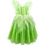 Hellgrüne Peter Pan Tinkerbell Waldelfenkostüme & Waldfeenkostüme aus Satin für Kinder 