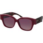 Rote Quadratische Sonnenbrillen mit Sehstärke aus Kunststoff für Damen 