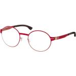 Rote Runde Runde Brillen aus Metall für Damen 