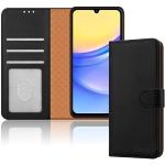 Reduzierte Schwarze Samsung Galaxy A15 Hüllen Art: Flip Cases mit Bildern aus Leder 