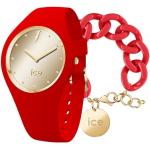 Rote Ice Watch Uhrenarmbänder aus Silikon mit Silikonarmband für Damen 