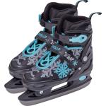Ice Skates X Pro verstellbare Schlittschuhe für Damen & Kinder - Schwarz/Mint